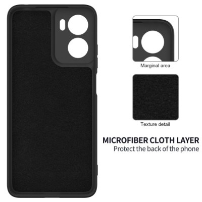 Motorola Moto G06 4G "Shell" hard liquid silicone (TPU) case black - cover | Priedai.lt