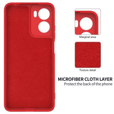 Motorola Moto G06 4G "Shell" hard liquid silicone (TPU) case red - cover | Priedai.lt