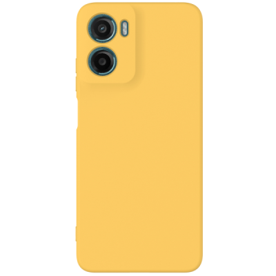 Motorola Moto G06 4G "Shell" hard liquid silicone (TPU) case yellow - cover | Priedai.lt