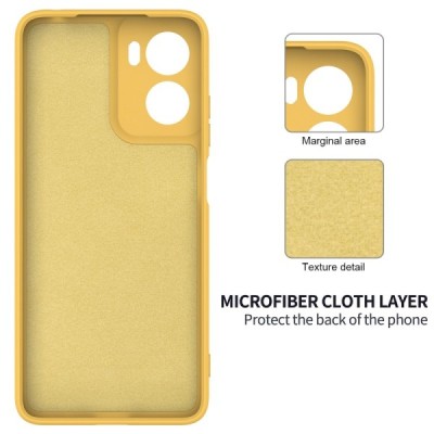 Motorola Moto G06 4G "Shell" hard liquid silicone (TPU) case yellow - cover | Priedai.lt