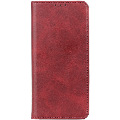Motorola Moto G06 4G "Split" red leather flip case - book | Priedai.lt