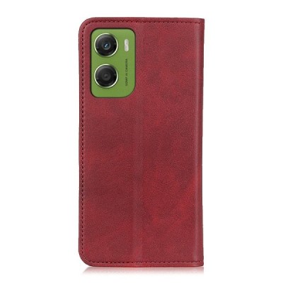 Motorola Moto G06 4G "Split" red leather flip case - book | Priedai.lt