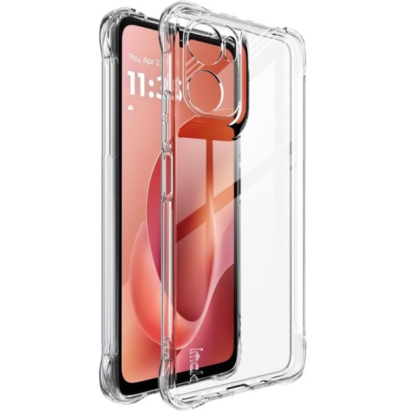 "Imak" reinforced protection hard silicone (TPU) airbag case - transparent (Moto G06 4G / G06 Power 4G)