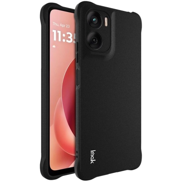 "Imak" reinforced protection hard Airbag silicone matte (TPU) case - black (Moto G06 4G / G06 Power 4G)