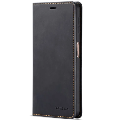 Samsung Galaxy A7 (2018) „ForwenW“ Silky Solid Flip Case - Black | Priedai.lt