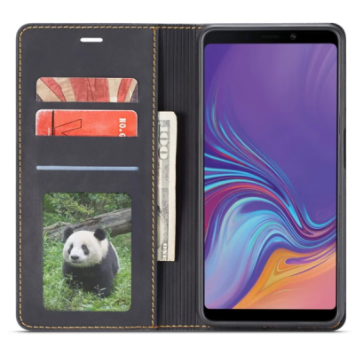 Samsung Galaxy A7 (2018) „ForwenW“ Silky Solid Flip Case - Black | Priedai.lt