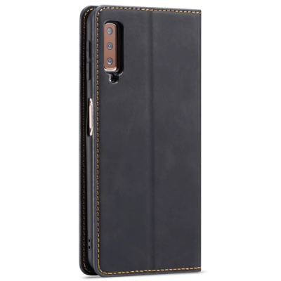 Samsung Galaxy A7 (2018) „ForwenW“ Silky Solid Flip Case - Black | Priedai.lt