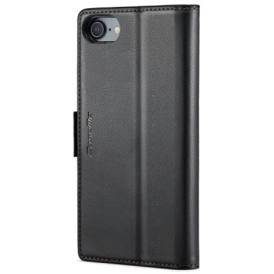 Apple iPhone 6 / 7 / 8 / SE 2020 / SE 2022 CaseMe Leather Flip Case Cover - Black | Priedai.lt