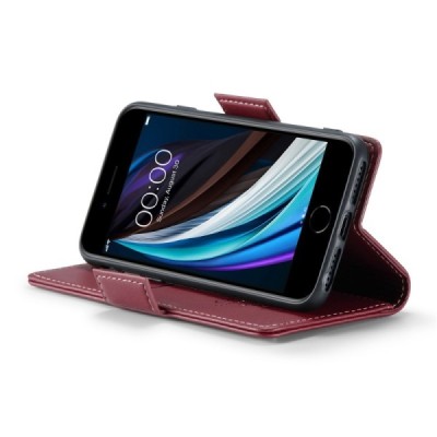 Apple iPhone 6 / 7 / 8 / SE 2020 / SE 2022 CaseMe Leather Flip Case Cover - Burgundy | Priedai.lt