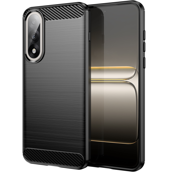"AILES" Carbon hard silicone (TPU) case - black + screen protector (OnePlus Nord 5 / Ace 5 Ultra)