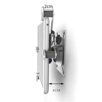 „Wall Mount“ universal wall-mounted silver tablet holder | Priedai.LT