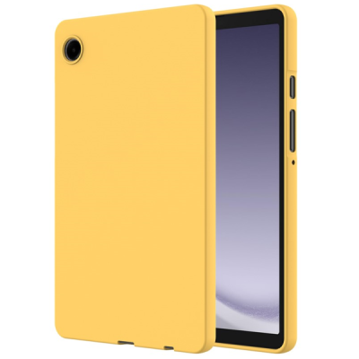 Samsung Galaxy Tab A11 Shell hard silicone TPU yellow case - back | Priedai.lt
