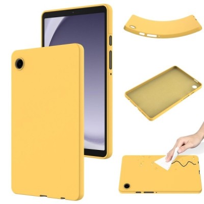 Samsung Galaxy Tab A11 Shell hard silicone TPU yellow case - back | Priedai.lt