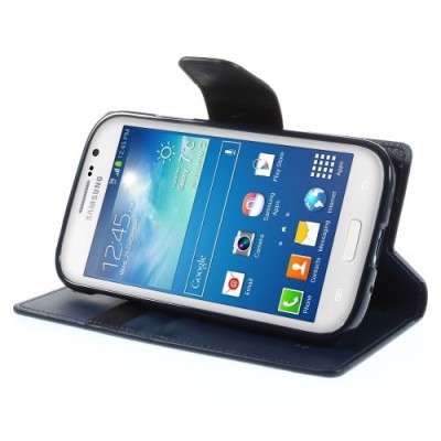 Mercury Sonata atverčiamas Samsung Galaxy Grand (Neo / Lite) mėlynas odinis dėklas - piniginė / Priedai.lt