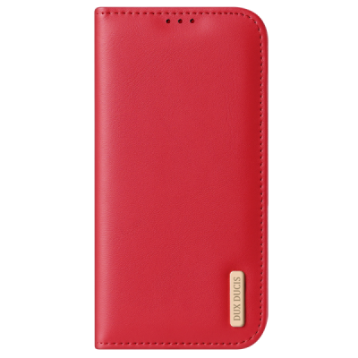 "Dux Ducis" Hivo Series Apple iPhone 17 Pro Red Leather Flip Case | Priedai.lt