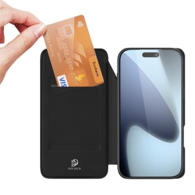 Apple iPhone 17 Pro "Dux Ducis" Skin Flip Book Case Cover - black | Priedai.lt