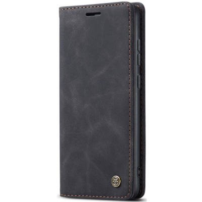 Samsung Galaxy S25 FE CaseMe Retro Solid Flip Case Book - Black | Priedai.lt