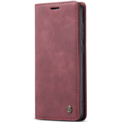 Samsung Galaxy S25 FE CaseMe Retro Solid Flip Case Book - Burgundy | Priedai.lt