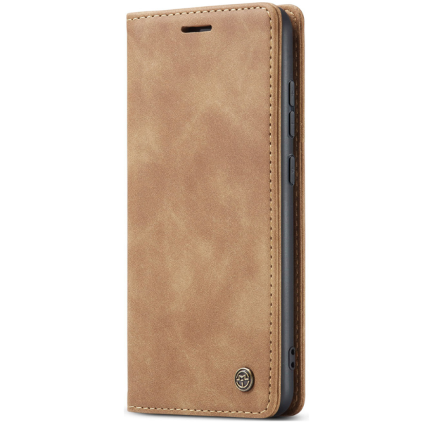 „CaseMe“ Retro Solid Flip Case - Light Brown (Galaxy S25 FE)