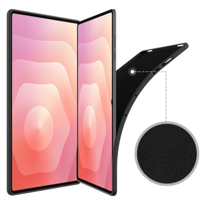 Samsung Galaxy Tab S11 Ultra Shell hard silicone TPU black case - back | Priedai.lt