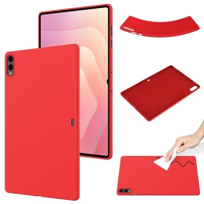Samsung Galaxy Tab S11 Ultra Shell hard silicone TPU red case - back | Priedai.lt