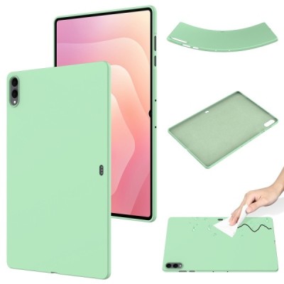 Samsung Galaxy Tab S11 Ultra Shell hard silicone TPU green case - back | Priedai.lt