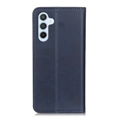 Samsung Galaxy S25 FE "Split" blue leather flip case - book | Priedai.lt