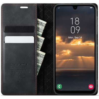 Samsung Galaxy A16 CaseMe Retro Skin Case Book - Black | Priedai.lt