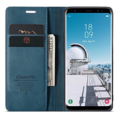 Samsung Galaxy S8 CaseMe Retro Solid Flip Case Book - Green | Priedai.lt