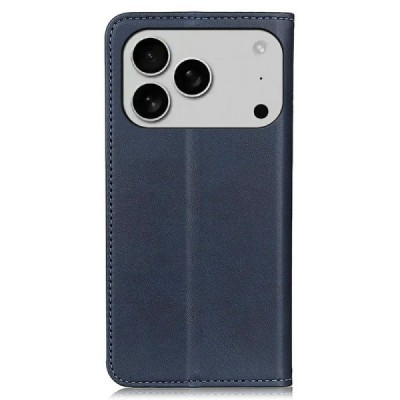 Apple iPhone 17 Pro "Split" blue leather flip case - book | Priedai.lt