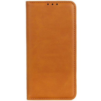 Apple iPhone 17 Pro "Split" light brown leather flip case - book | Priedai.lt