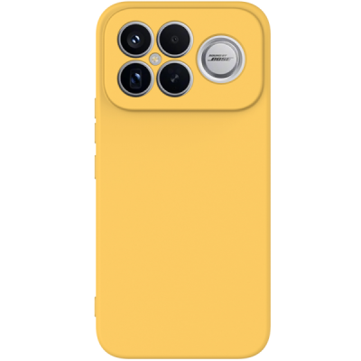 Xiaomi Poco F8 Ultra "Shell" hard liquid silicone (TPU) case yellow - cover | Priedai.lt