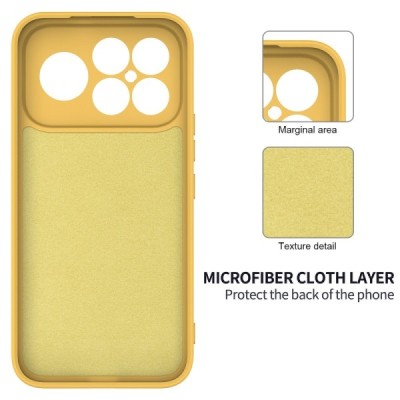 Xiaomi Poco F8 Ultra "Shell" hard liquid silicone (TPU) case yellow - cover | Priedai.lt