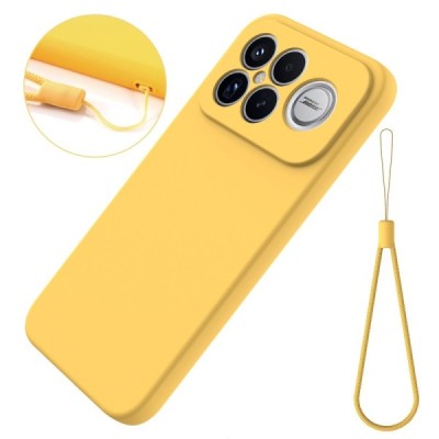 Xiaomi Poco F8 Ultra "Shell" hard liquid silicone (TPU) case yellow - cover | Priedai.lt