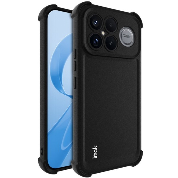 "Imak" reinforced protection hard silicone matte (TPU) case - black (Poco F8 Ultra)