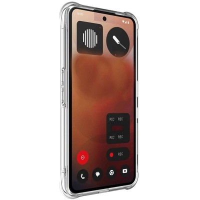 Nothing Phone 3a Pro Ultra "Imak" reinforced protection hard silicone TPU airbag clear, transparent case - back | Priedai.lt