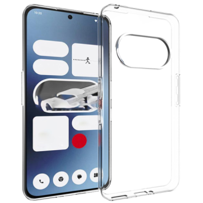 Nothing Phone 3a hard silicone (TPU) clear, transparent case - cover | Priedai.lt