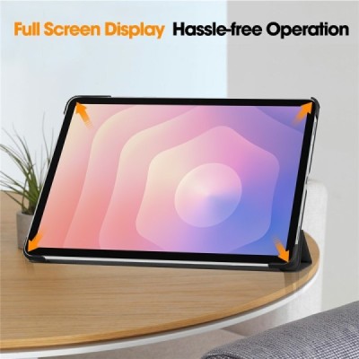 Samsung Galaxy Tab S11 „Saige" Flip Book Case - Black (foldable) | Priedai.lt
