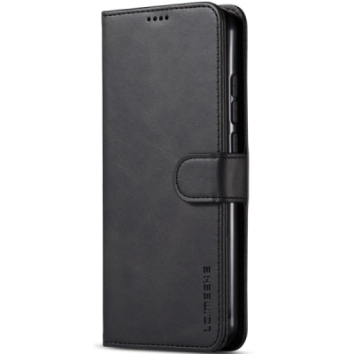 Xiaomi Redmi Note 8T LC IMEEKE Flip Book Case Cover - Black | Priedai.lt