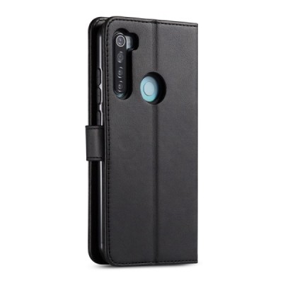 Xiaomi Redmi Note 8T LC IMEEKE Flip Book Case Cover - Black | Priedai.lt