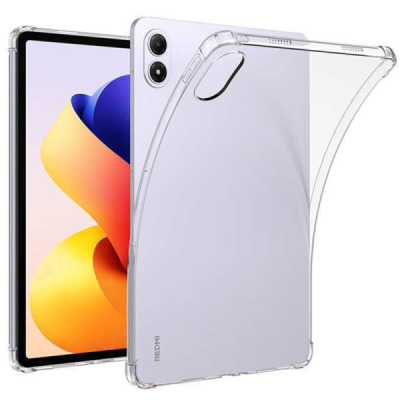 Xiaomi Redmi Pad 2 Pro reinforced protection hard silicone TPU transparent case - back | Priedai.lt