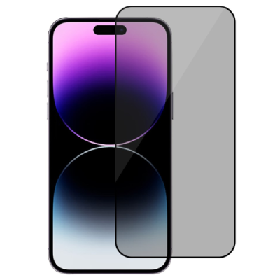 Apple iPhone 14 Pro Max „TOTU“ 9H Tempered Glass privatumo sustiprintos apsaugos juodas pilnai dengiantis apsauginis ekrano stik