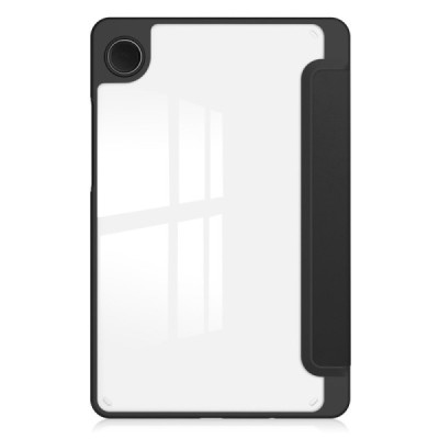 Samsung Galaxy Tab A11 / A9 Copernice flip-up black leather case - book with a place for the pen | Priedai.lt