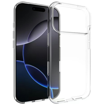 Apple iPhone 17 Pro hard silicone (TPU) clear, transparent case - cover | Priedai.lt