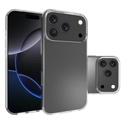Apple iPhone 17 Pro hard silicone (TPU) clear, transparent case - cover | Priedai.lt