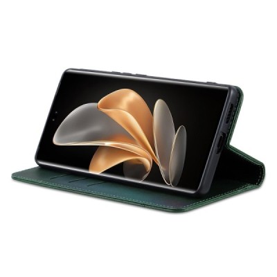 Huawei Honor Magic7 Lite / X9c / X60 Pro "AZNS" Retro Green leather flip case - book | Priedai.lt