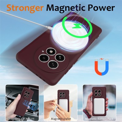 "Shell" MagSafe Hard Silicone (TPU) Case Cover - burgundy (OnePlus 13)