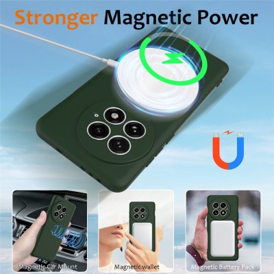 "Shell" MagSafe Hard Silicone (TPU) Case Cover - dark green (OnePlus 13)