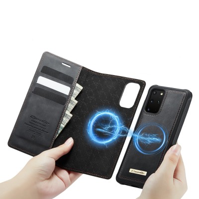 „CaseMe“ MagSafe Leather 2-in-1 Flip Case - Black (Galaxy S20+)