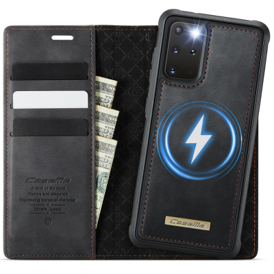 „CaseMe“ MagSafe Leather 2-in-1 Flip Case - Black (Galaxy S20+)